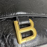 Balenciaga Hourglass Crush Black Bag Gold Chain - 40x15x11cm - 2