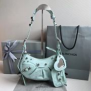 Balenciaga Le Cagole Small In Blue Crocodile Leather - 26x16x10cm - 1