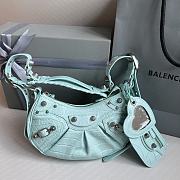 Balenciaga Le Cagole Small In Blue Crocodile Leather - 26x16x10cm - 6