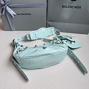 Balenciaga Le Cagole Small In Blue Crocodile Leather - 26x16x10cm - 4