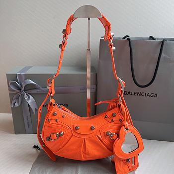 	 Balenciaga Le Cagole Small In Orange Leather - 26x16x10cm