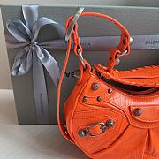 	 Balenciaga Le Cagole Small In Orange Leather - 26x16x10cm - 4