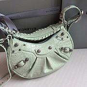 	 Balenciaga Le Cagole Small In Green Leather - 26x16x10cm - 5