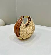 Fendi Fendigraphy In Woven Natural Straw - 16.5x14x5cm - 3