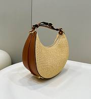 	 Fendi Fendigraphy In Woven Natural Straw - 29x24.5x10cm - 4