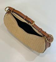 	 Fendi Fendigraphy In Woven Natural Straw - 29x24.5x10cm - 3