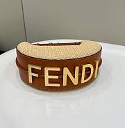 	 Fendi Fendigraphy In Woven Natural Straw - 29x24.5x10cm - 2