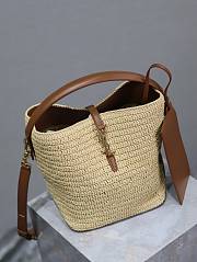 YSL Le 37 Raffia Beige Tote - 20×25×16cm - 6