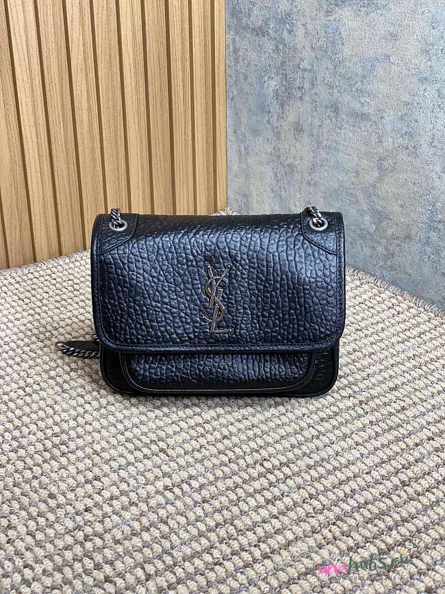 YSL Niki Black Shoulder Bag - 22×16×12cm - 1