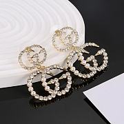 Gucci GG Diamond and Pearl Earrings - 5