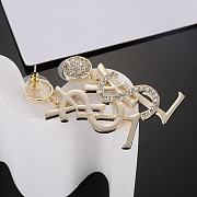 YSL Logo Earrings - 3