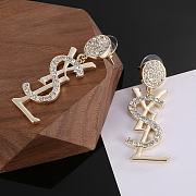 YSL Logo Earrings - 2
