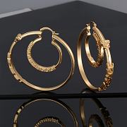 Versace Hoop Gold Earrings - 6