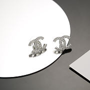 Chanel Black & Diamond CC Earrings - 6