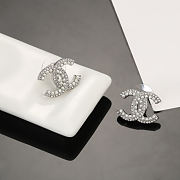 Chanel Black & Diamond CC Earrings - 5