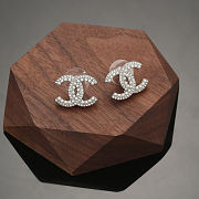 Chanel Black & Diamond CC Earrings - 2