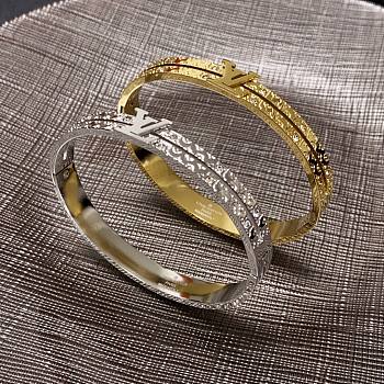 	 Louis Vuitton Bangle Gold Double Bracelet 