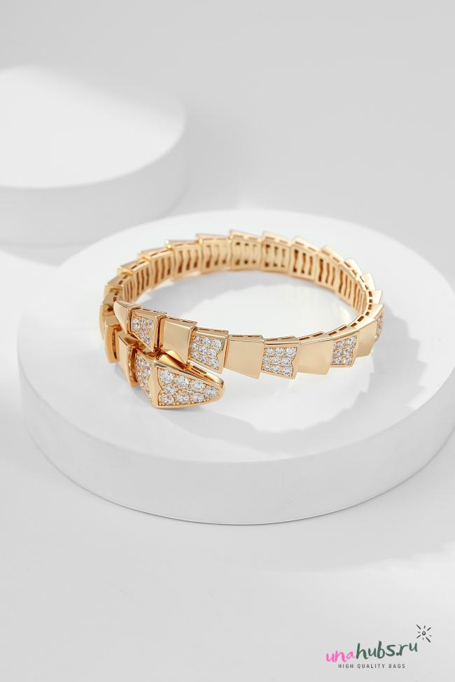 	 Bvlgari Gold and Diamond Serpenti Viper Bracelet 02 - 1