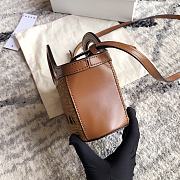 Marni Tropical Summer Micro raffia brown tote - 15*11*10CM - 5