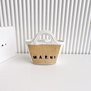 	 Marni Tropical Summer Micro raffia white tote - 1