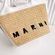 	 Marni Tropical Summer Micro raffia white tote - 2