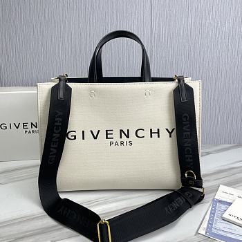 Givenchy Contrast Canvas Logo Tote - 37x13x26CM