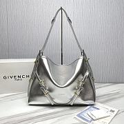 	 Givenchy Voyou Silver Shoulder Bag - 40x27x6.5CM - 1