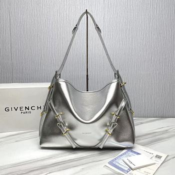 	 Givenchy Voyou Silver Shoulder Bag - 40x27x6.5CM