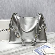 	 Givenchy Voyou Silver Shoulder Bag - 40x27x6.5CM - 5