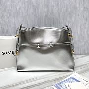 	 Givenchy Voyou Silver Shoulder Bag - 40x27x6.5CM - 4