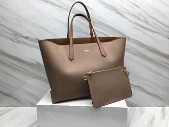 Givenchy Medium Smooth Leather Shopper Tote Bag In Heather Grey - 35X27X15CM