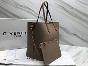 Givenchy Medium Smooth Leather Shopper Tote Bag In Heather Grey - 35X27X15CM - 2