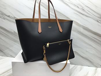 	 Givenchy Medium Smooth Leather Shopper Tote Bag In Black - 35X27X15CM