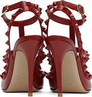 Valentino Garavani Red Caged Rockstud Heels - 2