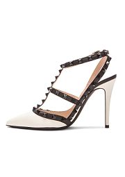 Valentino Garavani Black&White Caged Rockstud Heels - 2