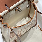 Hermès Herbag Zip PM 31 Brides de Gala Toile H Berline Natural Sable Palladium Hardware - 6