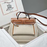 Hermès Herbag Zip PM 31 Brides de Gala Toile H Berline Natural Sable Palladium Hardware - 4