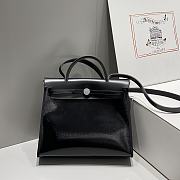 Hermès Herbag 31 Vache Hunter Toile Black 31cm - 1