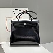 Hermès Herbag 31 Vache Hunter Toile Black 31cm - 5