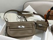 	 Hermes Kelly Moove Swift Grey Color - 17cm - 1