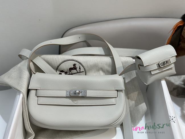 	 Hermes Kelly Moove Swift White Color - 17cm - 1