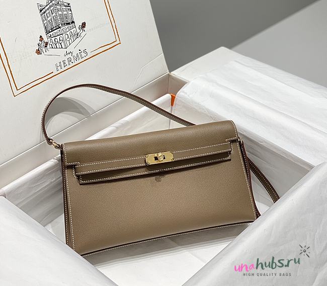 Hermes Kelly Wallet Togo Epsom Etoupe GHW  - 1