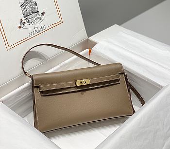 Hermes Kelly Wallet Togo Epsom Etoupe GHW 