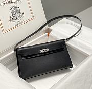 	 Hermes Kelly Wallet Togo Epsom Etoupe GHW Black -27x15x5cm - 1