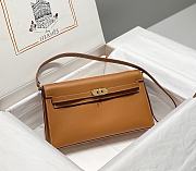 	 Hermes Kelly Wallet Togo Epsom Etoupe GHW Brown -27x15x5cm - 1