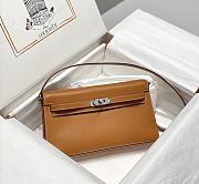 	 Hermes Kelly Wallet Togo Epsom Etoupe GHW Brown -27x15x5cm - 2