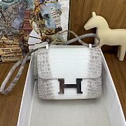 Hermes Constance Himalaya Crocodile Leather Silver Hardware - 24cm - 1