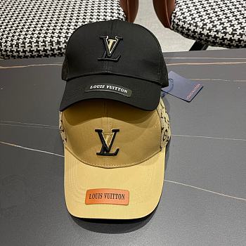 Louis Vuitton Black Monogram Cap Hat