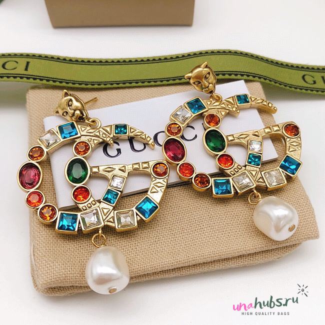 Gucci GG Colorful Studded Earrings - 1