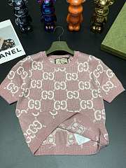 Gucci GG Knit Wool Top In Pink - 2